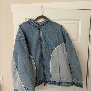 Wild Fable Light Blue Denim Bomber Jacket